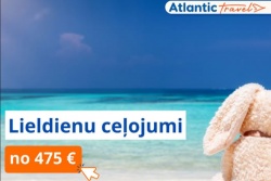 Atpūtas un ceļojumu piedāvājumi 08.03.2025 - 14.03.2025 Lieldienu ceļojumi no 475 EUR Atlantic Travel